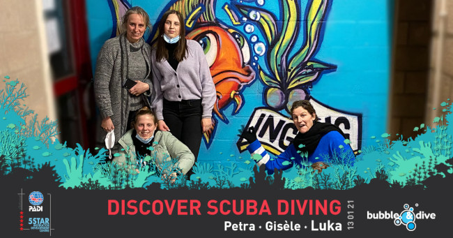 Proficiat Petra, Gisèle en Luka! Discover Scuba Diving