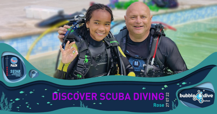 Proficiat Rose! Discover Scuba Diving