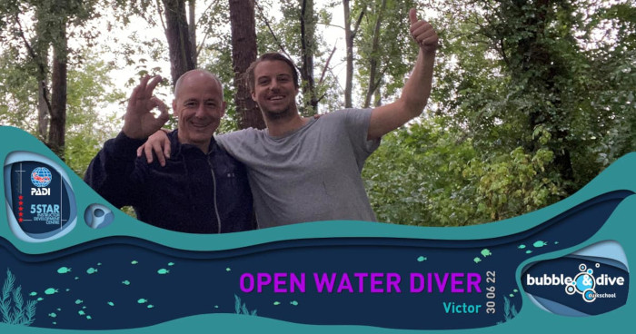 Proficiat Victor! Open Water Diver