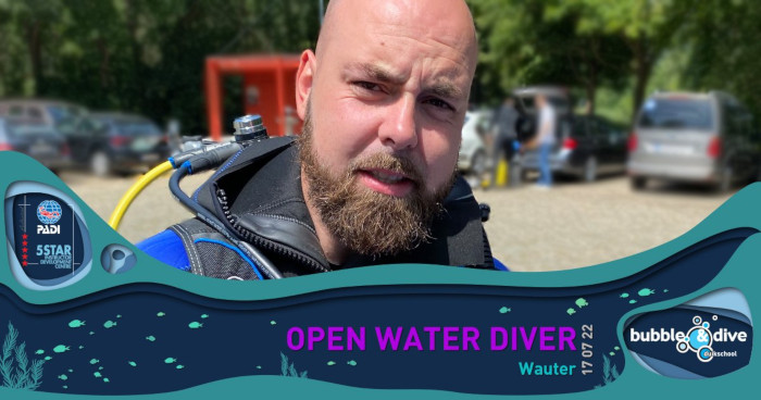 Proficiat Wauter! Open Water Diver