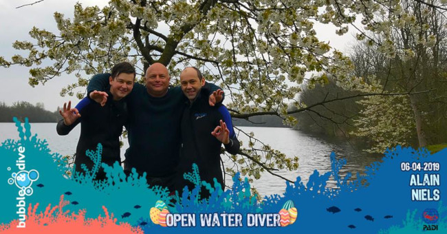 Proficiat Niels en Alain met het behalen van jullie PADI Open Water Diver brevet!