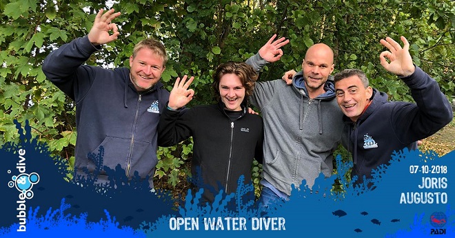 Proficiat Augusto en Joris met het behalen van jullie PADI Open Water Diver brevet!