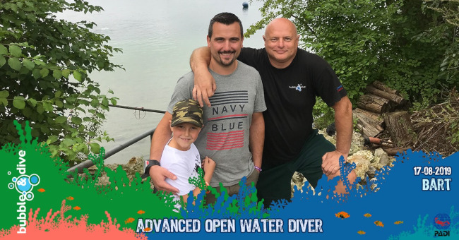 Proficiat Bart met het behalen van je PADI Advanced Open Water Diver brevet!