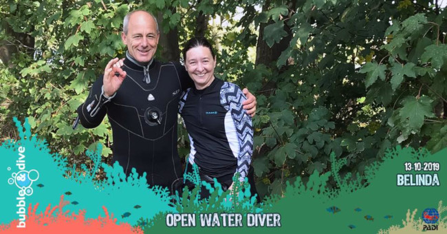 Dikke proficiat Belinda, met het behalen van je PADI OWD brevet!
