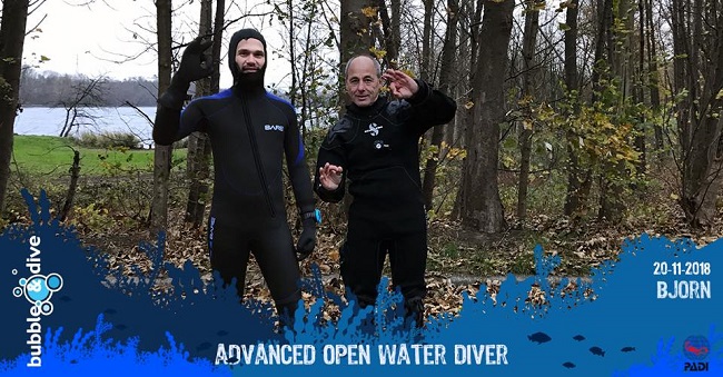 Proficiat Bjorn met het behalen van je PADI Advanced Open Water Diver
