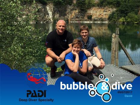 Proficiat David met het behalen van jou Deep Diver Specialty!