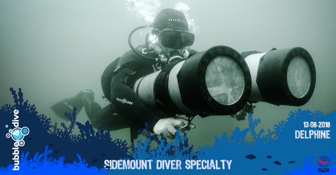 Proficiat Delphine met het behalen van je PADI Sidemount Diver brevet!