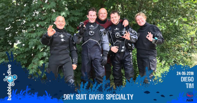 Proficiat Diego en Tim met het behalen van jullie PADI Drysuit Specialty
