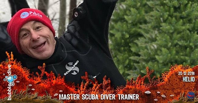Helio onze nieuwe Master Scuba Diver Trainer