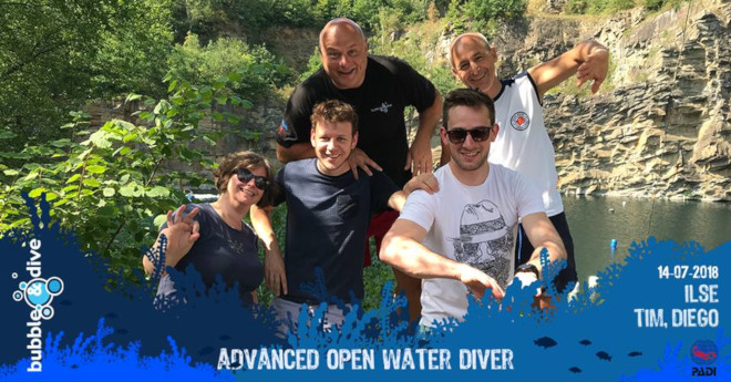 Proficiat Ilse, Tim en Diego met het behalen van jullie PADI Advanced Open Water diver brevet!