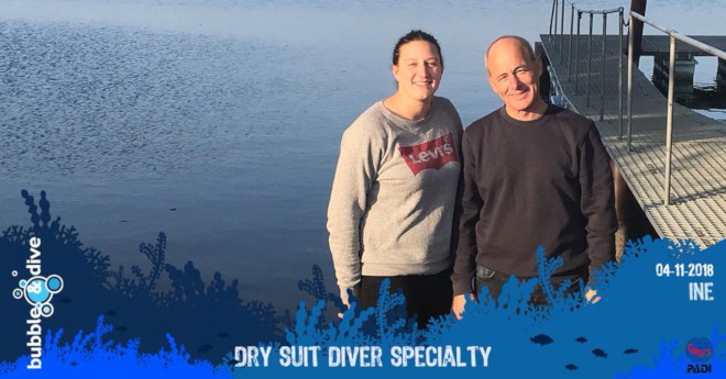 Proficiat Ine met het behalen van je PADI Dry Suit Specialty brevet!
