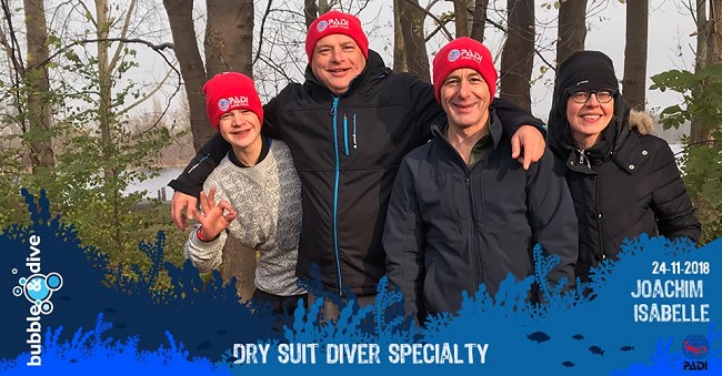 Proficiat Joachim en Isabelle met het behalen van jullie PADI DRY SUIT SPECIALTY