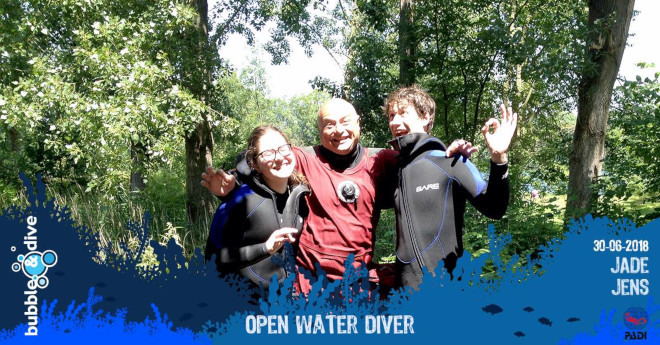 Proficiat Jade en Jens voor het behalen van jullie PADI Open Water Diver brevet!