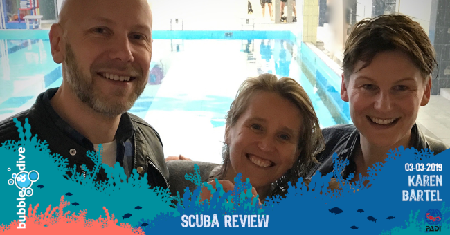 Proficiat Karen en Bartel met jullie Scuba Review!