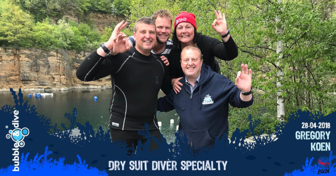 Proficiat Koen en Gregory met het behalen van jullie drysuit specialty in Gent!