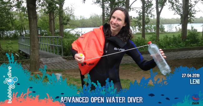 Proficiat Leni met het behalen van je PADI Advanced Open Water Diver brevet!