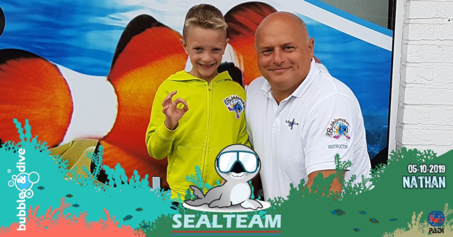 Proficiat Nathan met het behalen van je PADI Sealteam brevet!
