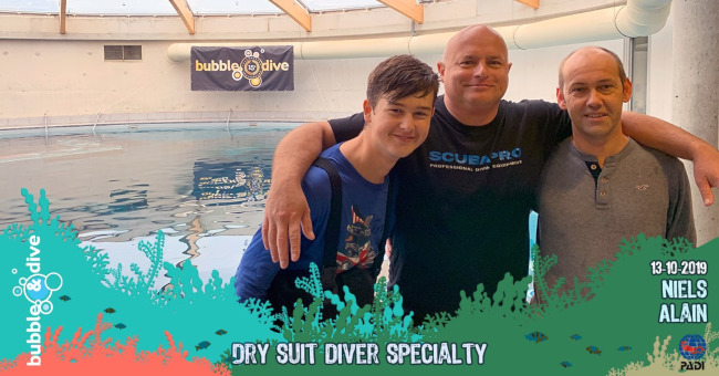 Proficiat Niels en Alain met het behalen van jullie Dry Suit Diver Specialty