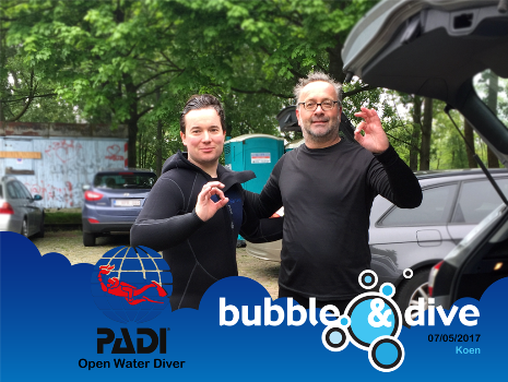 Proficiat Koen met het behalen van je Open Water Diver brevet in onze duikschool in Gent!