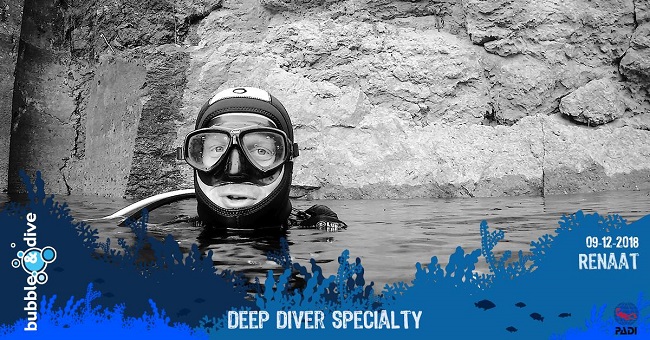 Proficiat Renaat met het behalen van je PADI DEEP SPECIALTY brevet!