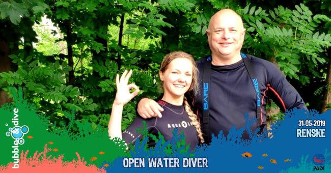 Proficiat Renske met het behalen van je PADI Open Water Diver brevet!