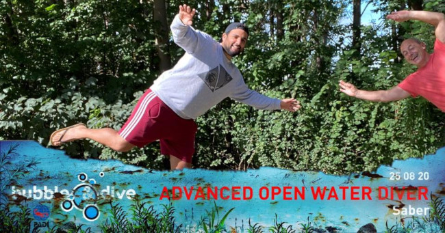 Proficiat Saber met het behalen van je PADI Advanced Open Water Diver brevet