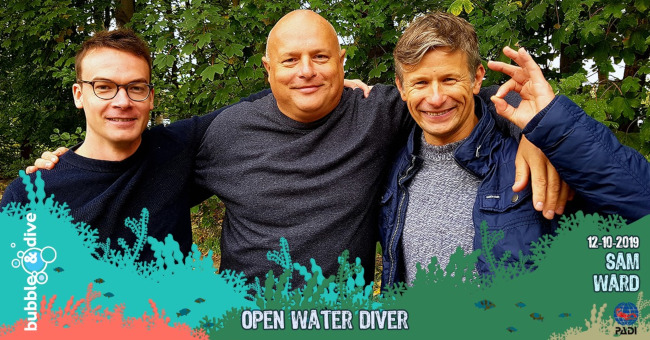 Proficiat Sam en Ward met het behalen van jullie Open Water Diver brevet!