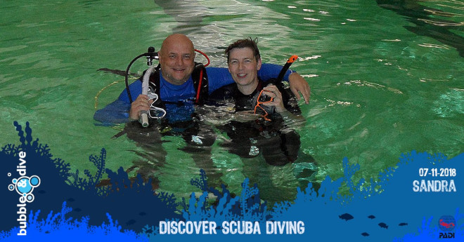 Proficiat Sandra met je Discover Scuba Diving experience!