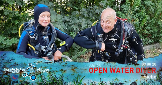 Proficiat Siebe met het behalen van je PADI Junior Open Water Diver brevet