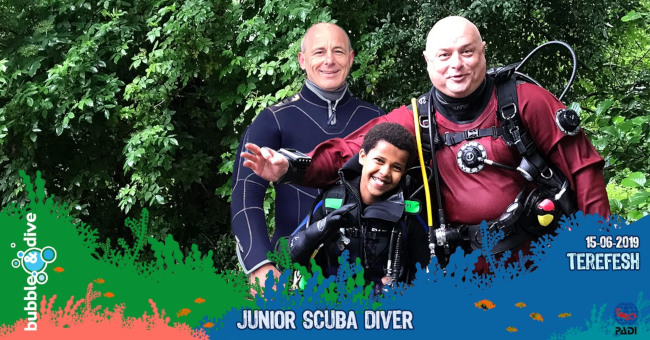Proficiat Terefesh met het behalen van je PADI Junior Scuba Diver brevet!