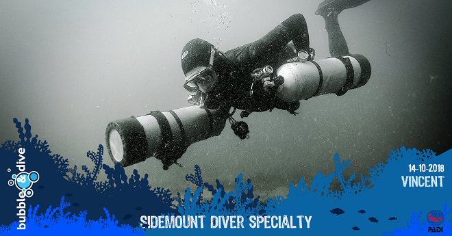Proficiat Vincent met het behalen van je PADI Sidemount Diver brevet!