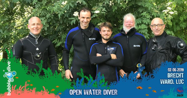 Proficiat Brecht, Ward en Luc met het behalen van jullie PADI Open Water Diver brevet!
